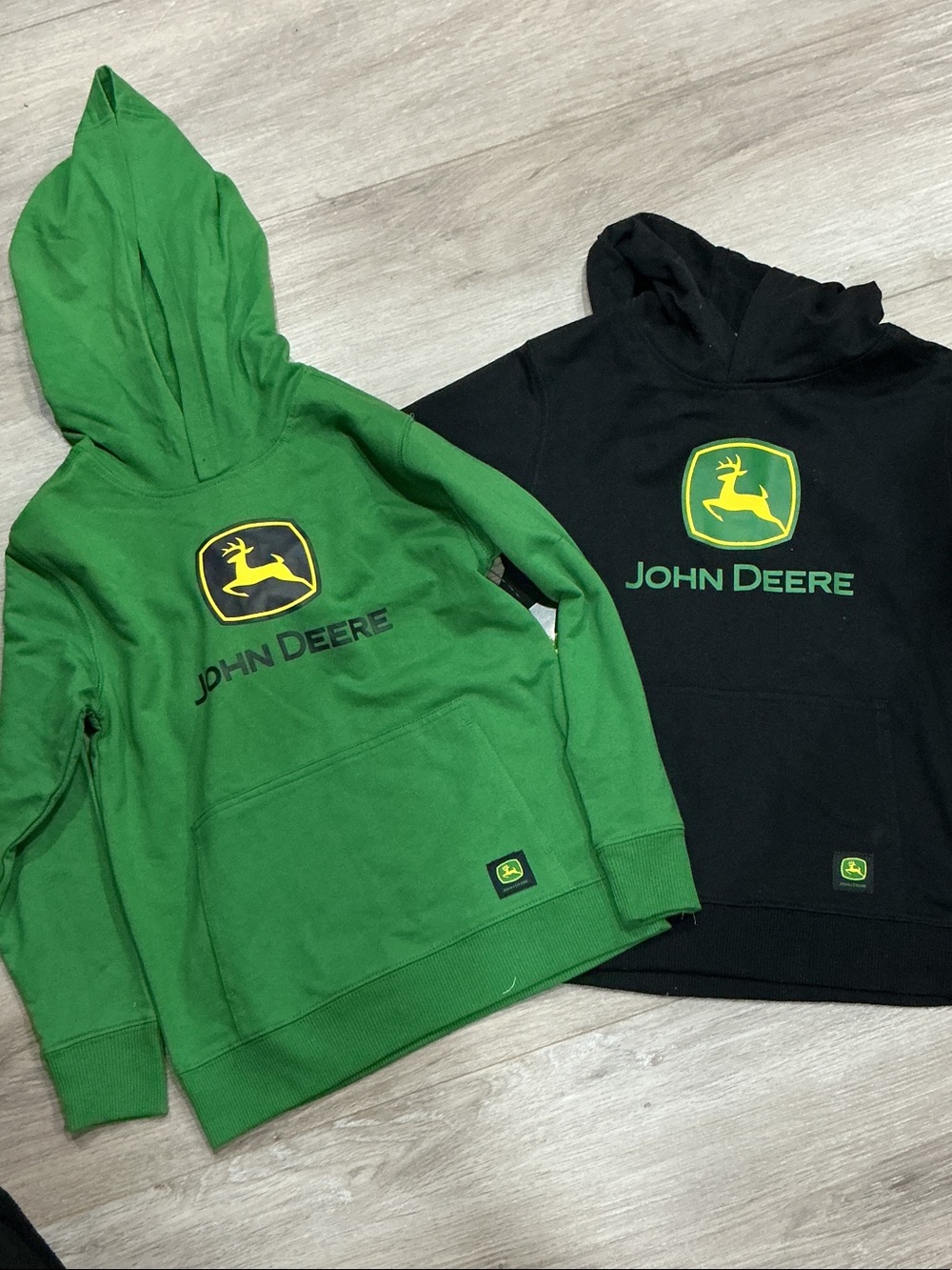 John Deere Pullover Hoodies in Green, Black with Yellow Logo